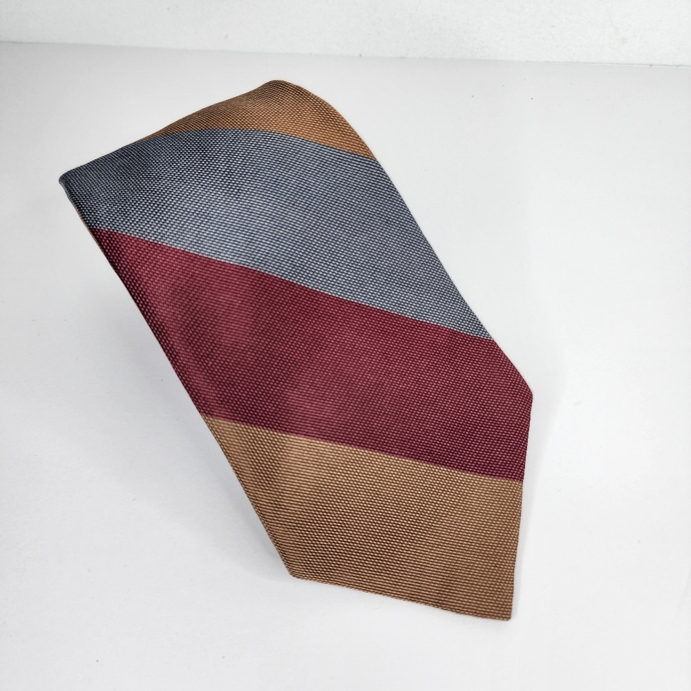 CHRISTIAN DIOR Thick Stripe SilkTie.